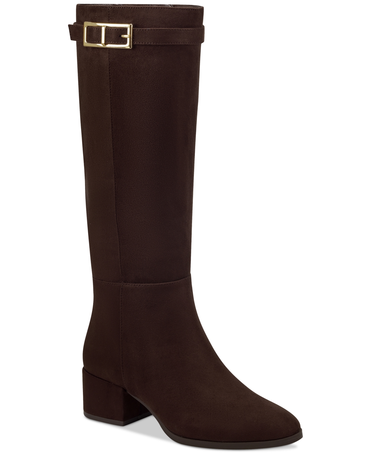 Charter Club Georgiaa Buckled Riding Boots, Created For Macy's In Chocolate