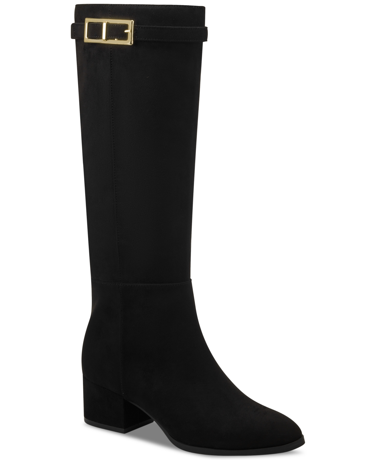 Charter Club Georgiaa Buckled Riding Boots, Created For Macy's In Black