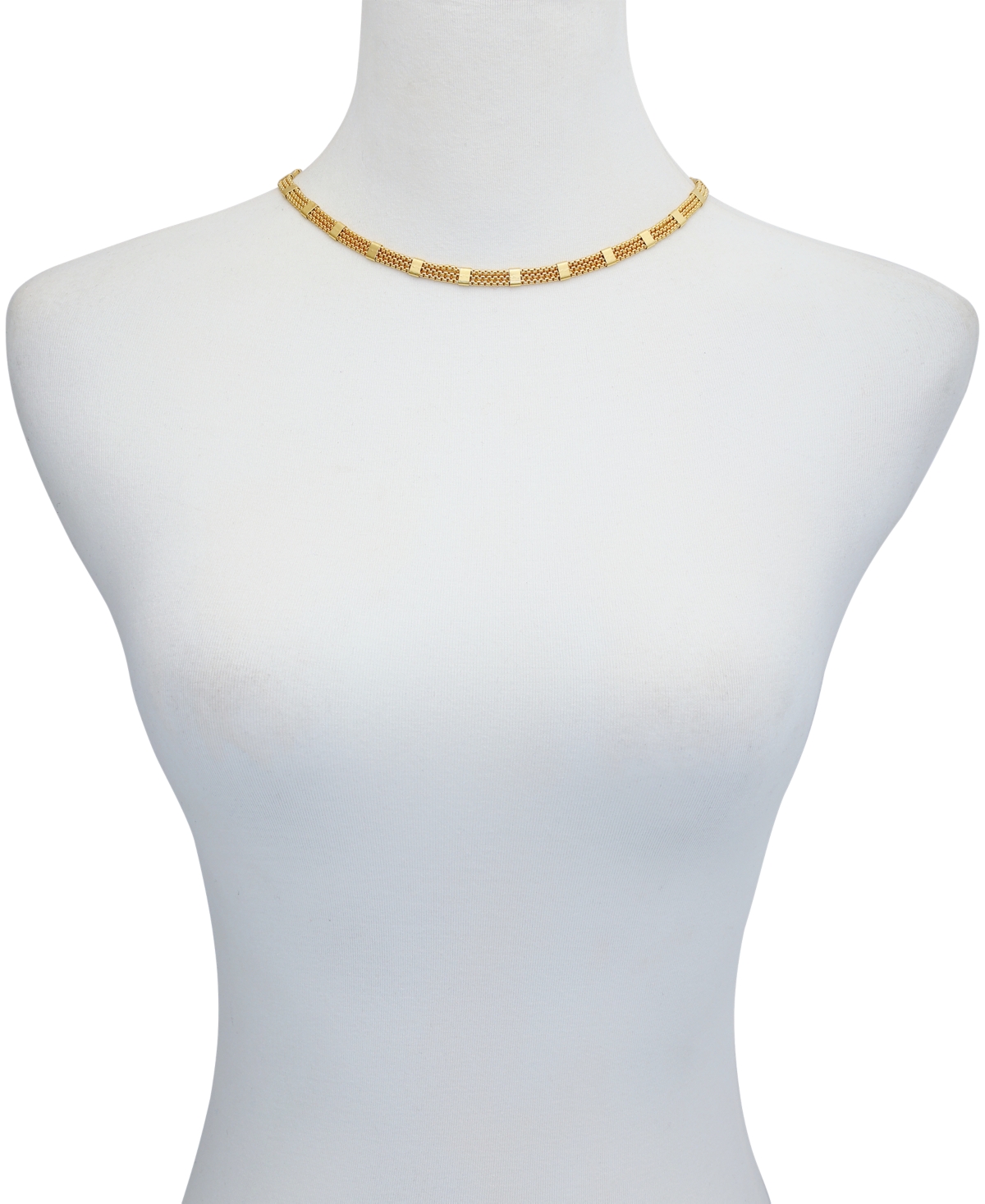 Shop Vince Camuto Gold-tone Glass Stone Box Chain Necklace, 18" + 2" Extender