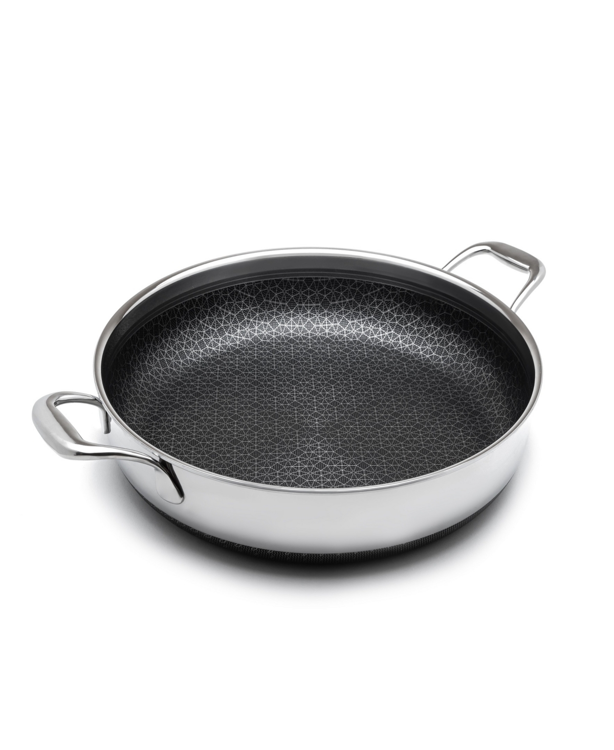 Livwell Diamondclad Stainless Steel Aluminum Core 14" Hybrid Everything Pan In Silver,black