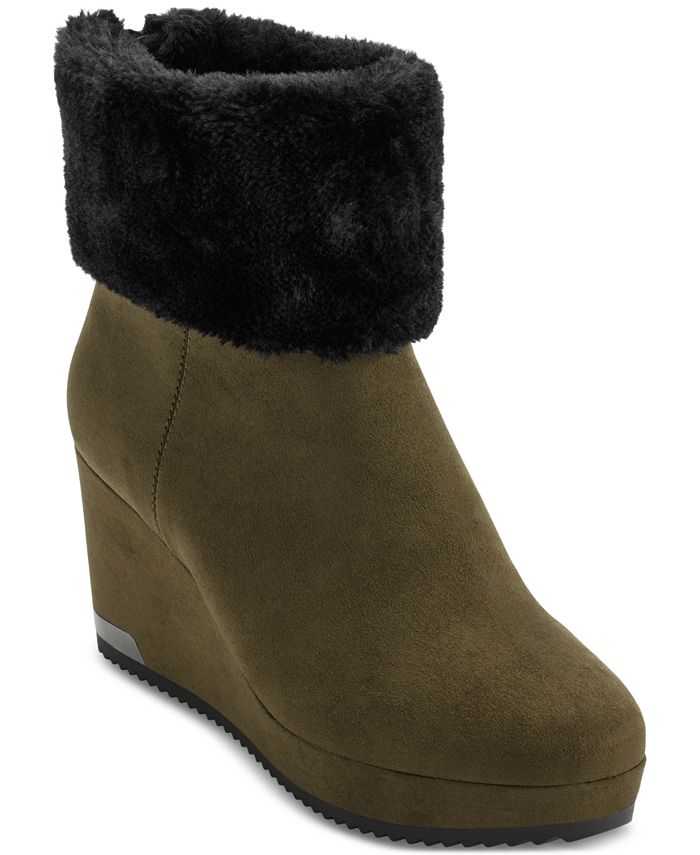 Donna karan wedge boots online