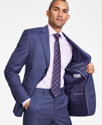Men's Classic-Fit Wool-Blend Stretch Solid Suit Jacket