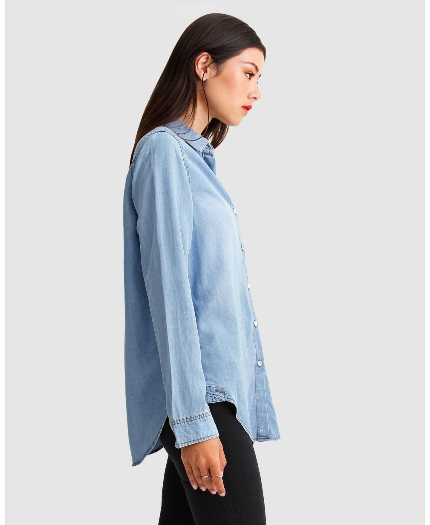 Женский топ Belle & Bloom Keep Me Wild Denim, цвет: Джинсовый синий — фото 3
