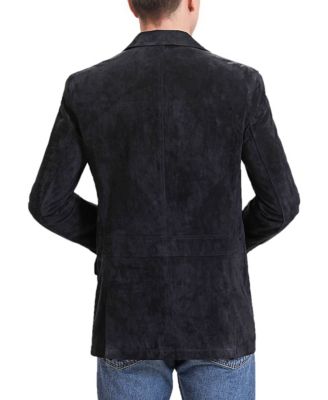 Men Grant 2-Button Suede Leather Blazer