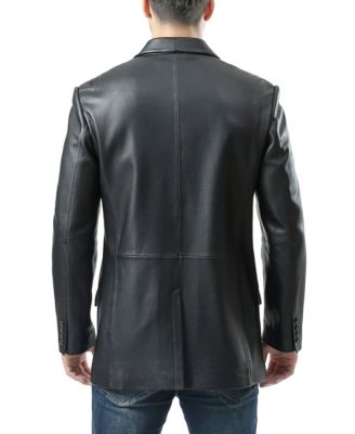 Men Benji Two-Button Leather Blazer
