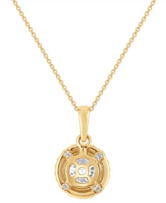 Certified Lab Grown Diamond Halo 18" Pendant Necklace (2 ct. t.w.) in 14k Gold