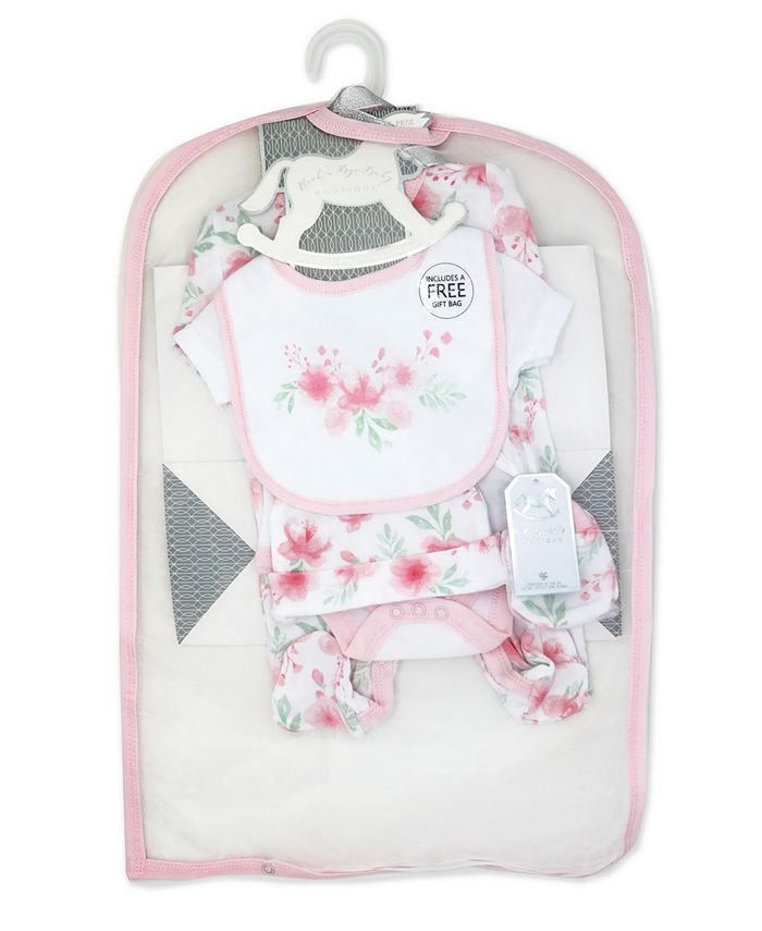 Rock-A-Bye Baby Boutique Baby Girls Layette Gift Bag Set - Macy's