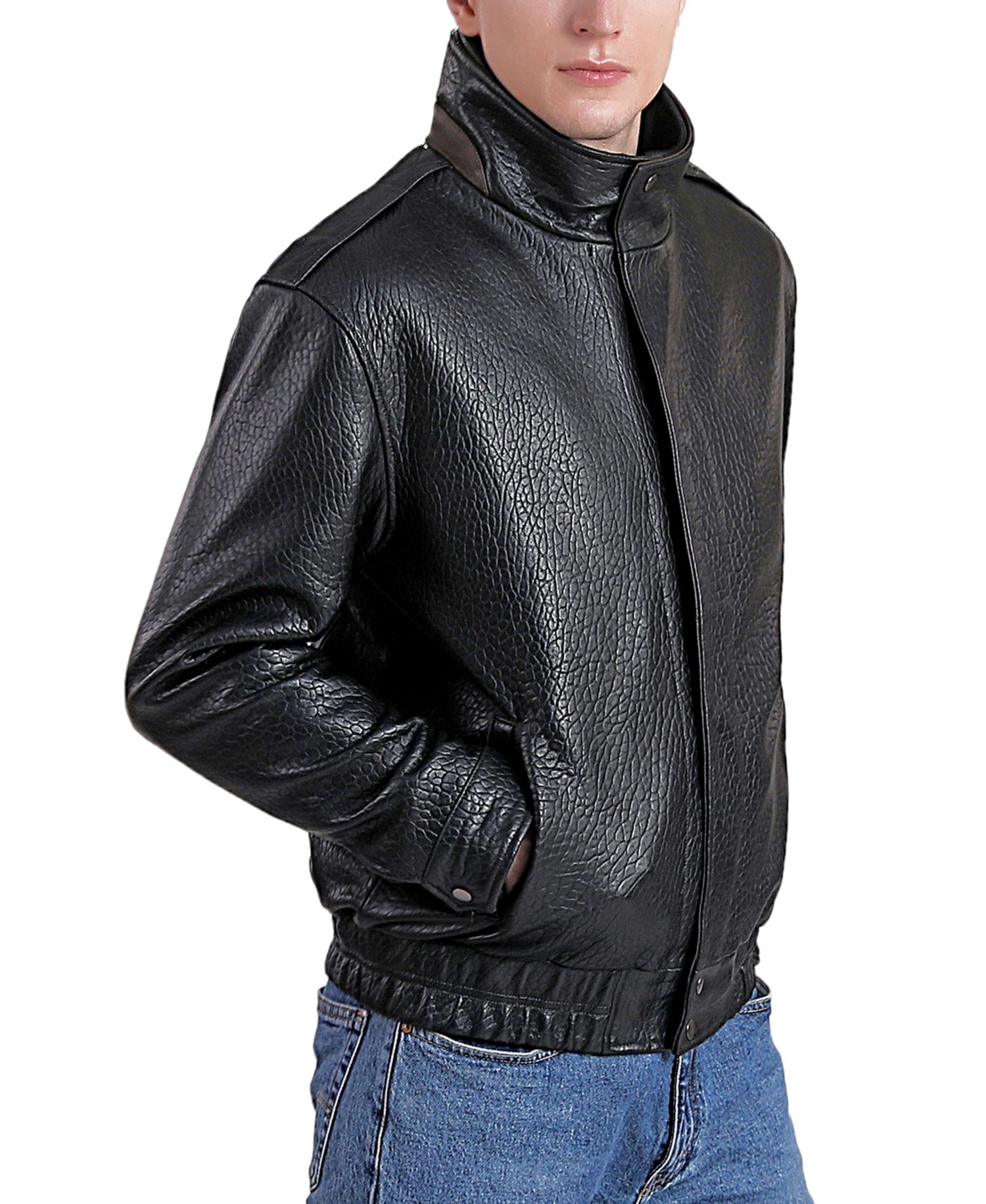 Men's Men Brandon Leather Bomber Jacket