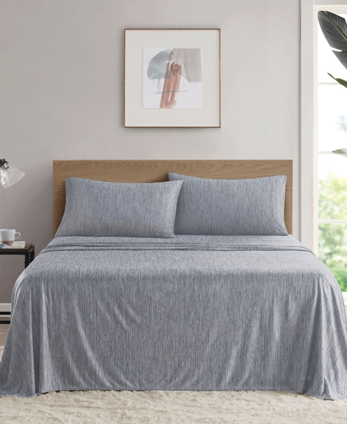 Urban Habitat Comfort Cool Jersey Knit Nylon Blend 3-Piece Sheet Set,