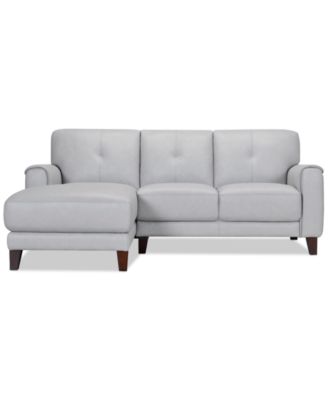 CLOSEOUT! Ashlinn 86" 2-Pc. Pastel Leather Sectional, Created for Macy's