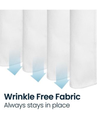 72" W x 72" H Waffle Weave Fabric Shower Curtain