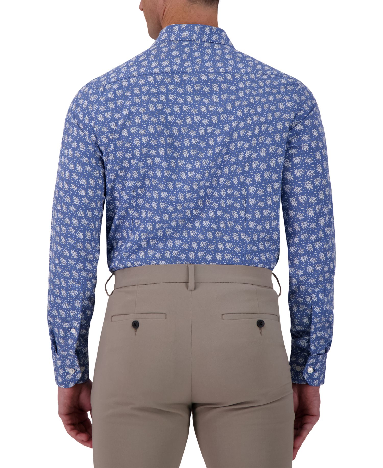 Men's Slim-Fit Floral-Print Shirt