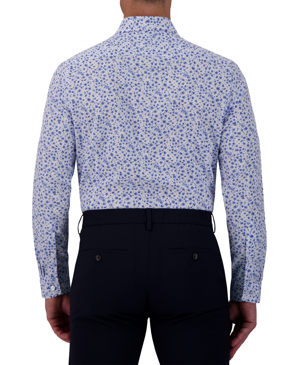 Report Collection Men's Slim-Fit Floral-Print Shirt