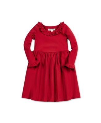 Macy's red long shops sleeve dress