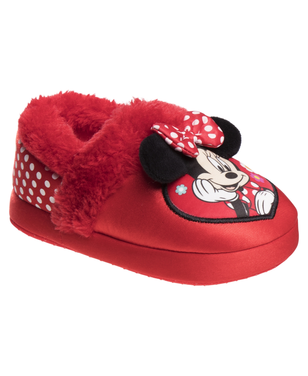 DISNEY TODDLER GIRLS MINNIE MOUSE DUAL SIZES SOFT SLIPPERS