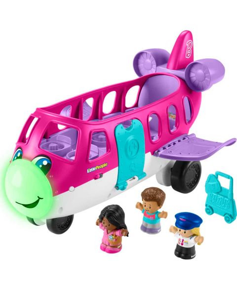 Детский игровой набор Fisher Price Fisher-Price Barbie Little Dream Plane Light-Up 5-Piece Playset, Ages 18 months-5 years