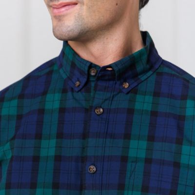 Men's Organic Long Sleeve Stretch Poplin Button Down Shirt