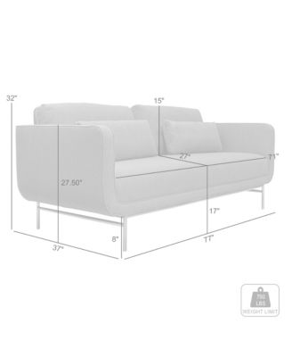 Lilou 77" Polyester with Metal Legs Sofa