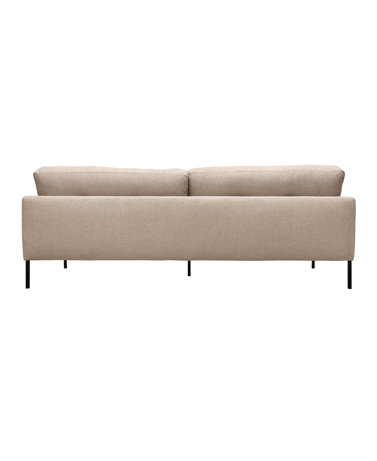 Armen Living Michalina 84" Polyester, Nylon With Metal Legs Sofa In Beige,black