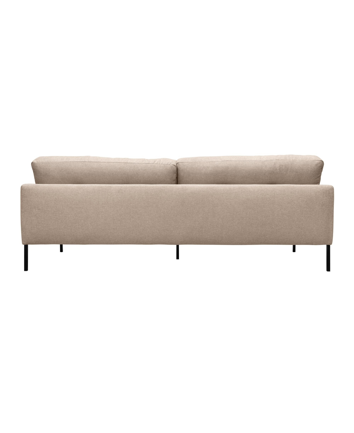 Shop Armen Living Michalina 84" Polyester, Nylon With Metal Legs Sofa In Beige,black