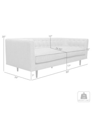 Annabelle 80" Polyester, Nylon with Wood Legs Sofa