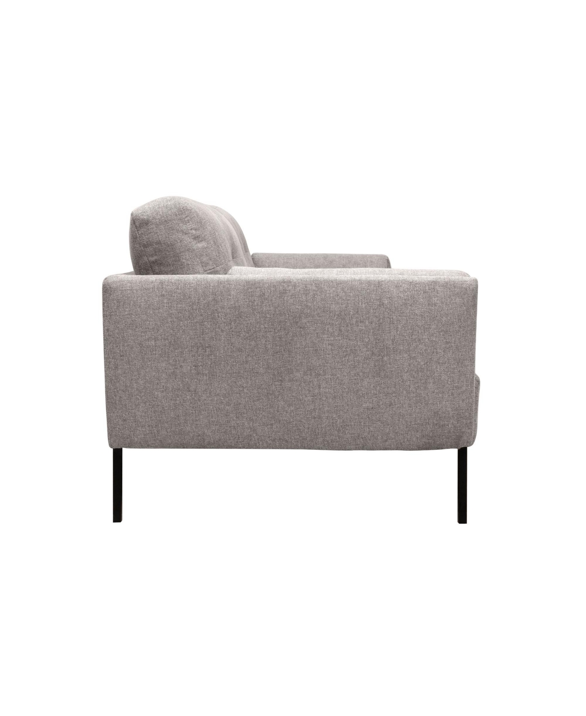 Armen Living Michalina 84" Polyester With Metal Legs Sofa In Gray,black