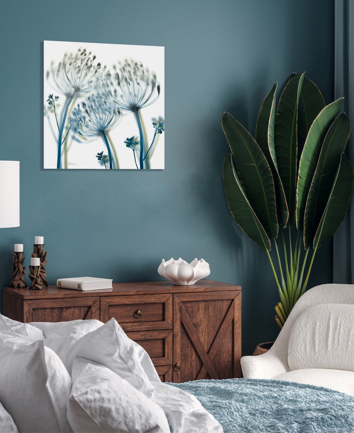 Empire Art Direct "unfocused Beauty 2" Frameless Free Floating Tempered Glass Panel Graphic Wall Art, 24" X 24" X 0.2" In Blue,green