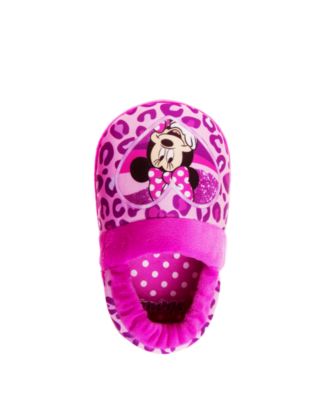 Little Girls Minnie Mouse Dual Sizes Slippers
