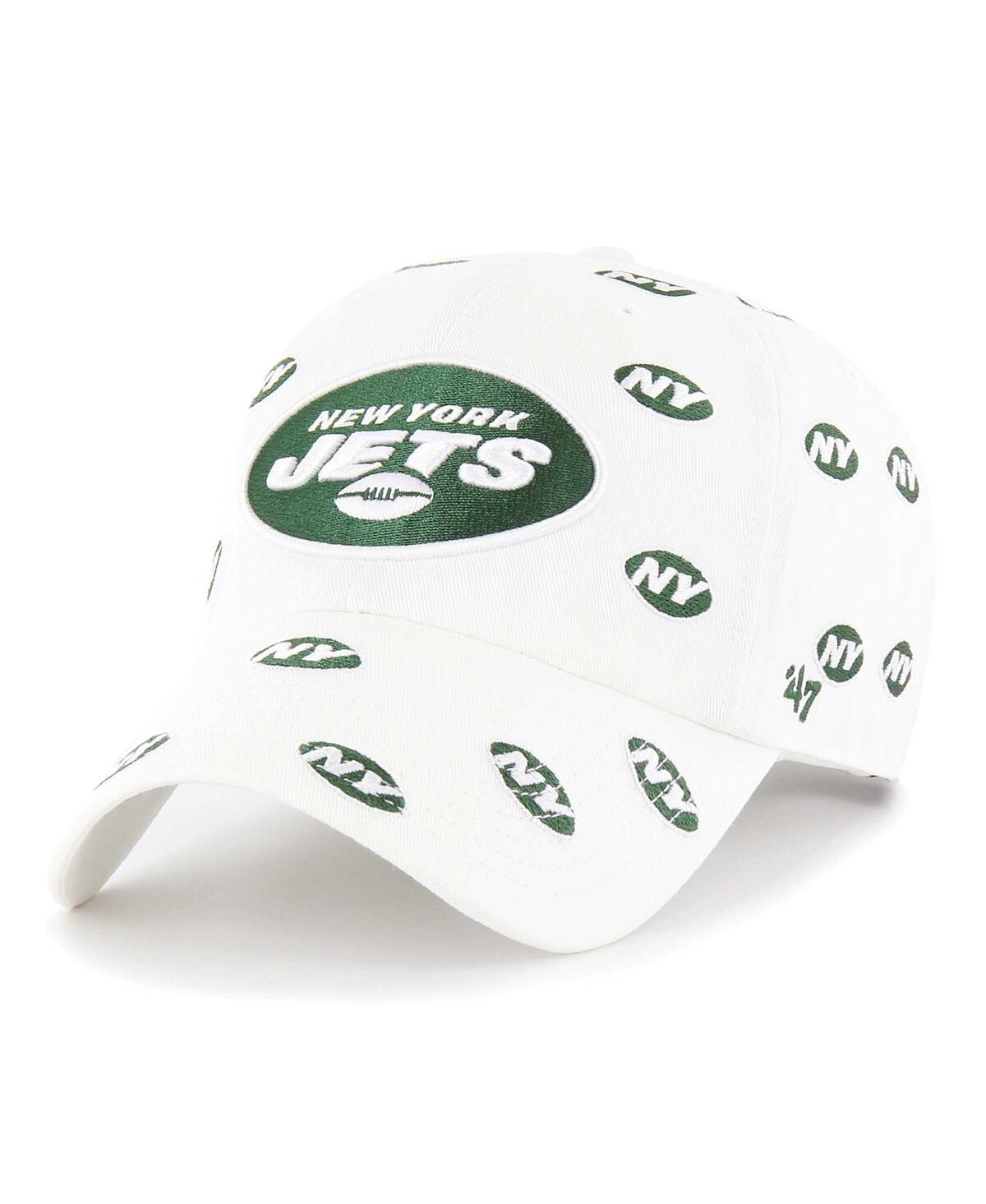 47 Brand Women's '47 White New York Jets Confetti Clean Up Adjustable Hat