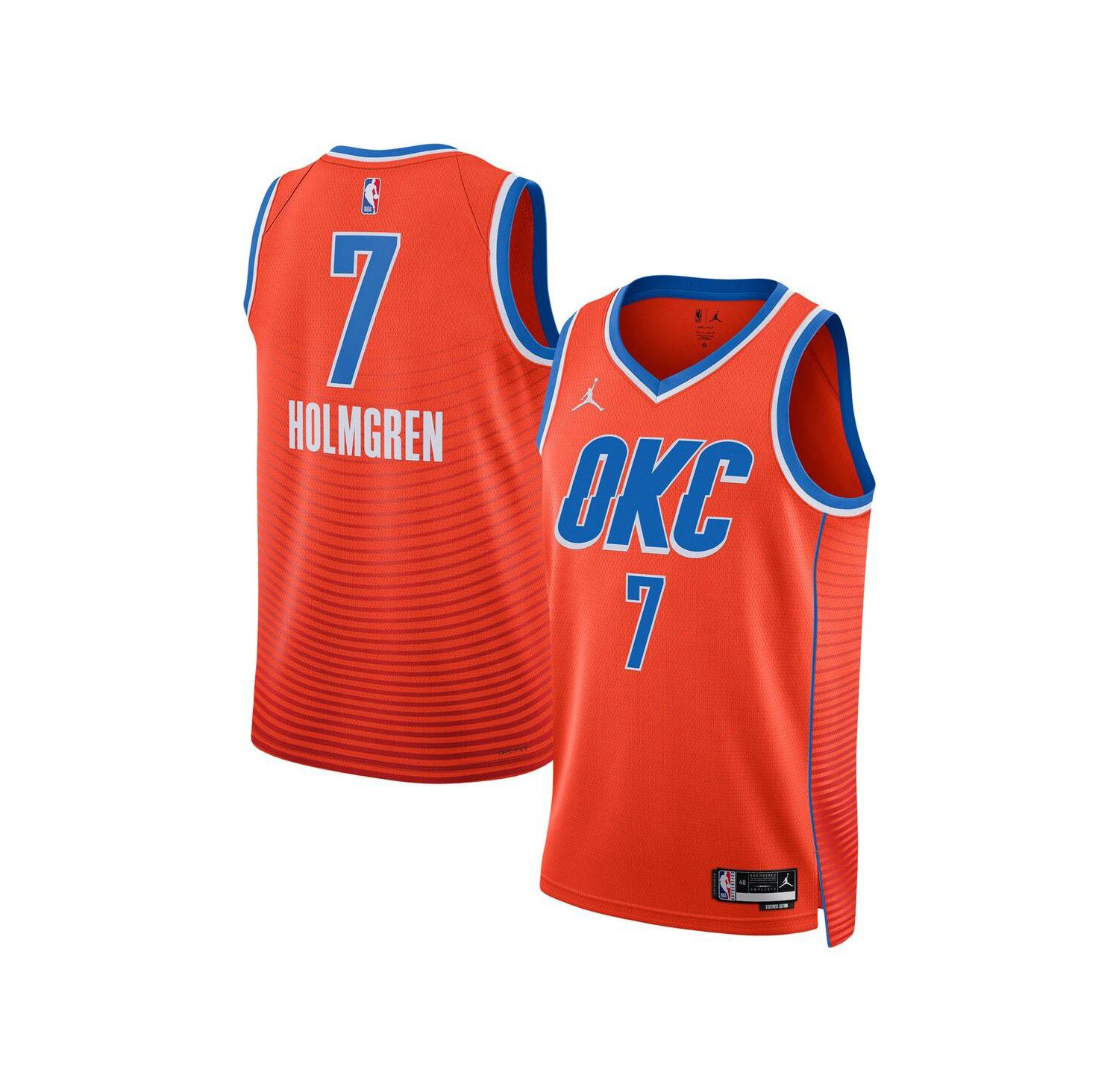 Men's and Women's Chet Holmgren Orange Oklahoma City Thunder Swingman Jersey - Statement Edition