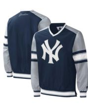 Men's Fanatics Branded Navy/Gray New York Yankees Iconic Record Holder Woven Full-Zip Bomber Jacket