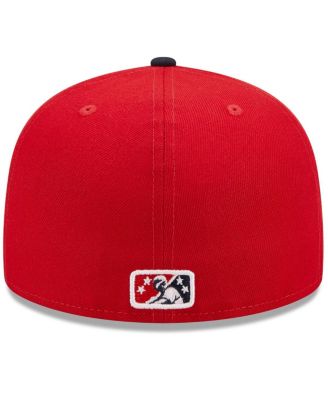 Men's Red, Navy Greenville Drive Marvel x Minor League 59FIFTY Fitted Hat