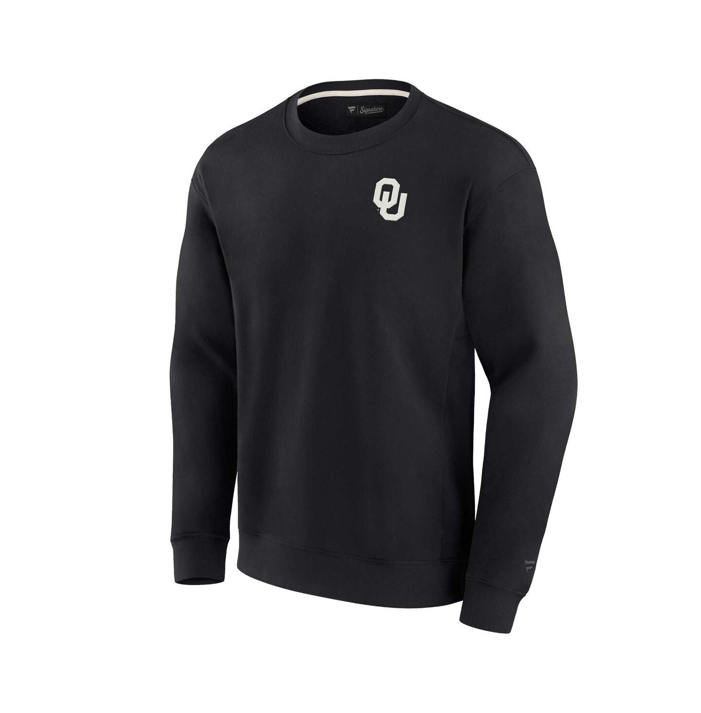 Толстовка Fanatics Signature Black Oklahoma Sooners Super Soft Pullover Crew — фото 2
