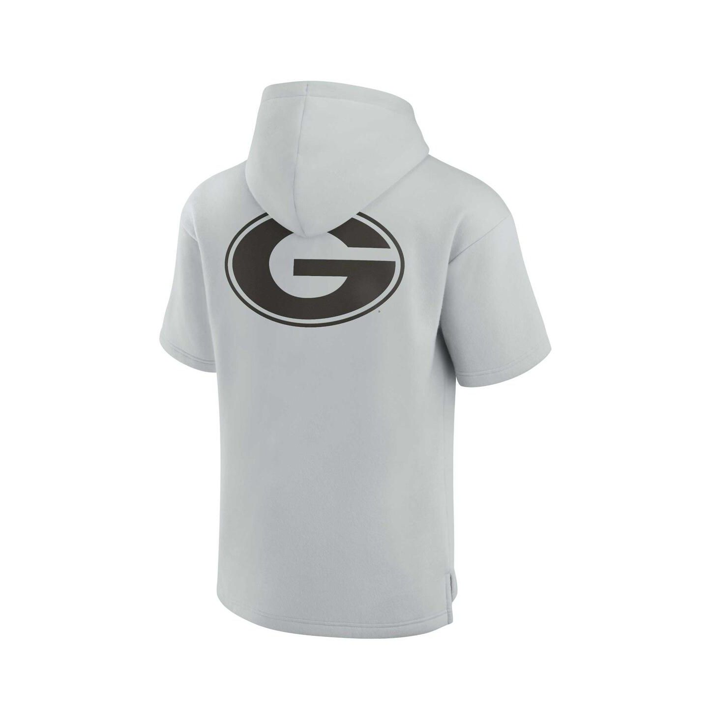 Худи Fanatics Signature Gray Georgia Bulldogs Super Soft Fleece Short Sleeve Pullover — фото 3