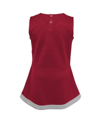 Big Girls Crimson, Gray Oklahoma Sooners Cheer Captain Jumper Dress