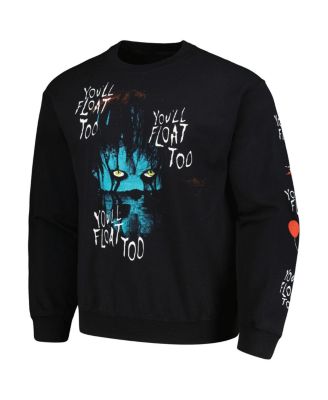 Men's and Women's Black It You'll Float Too Graphic Fleece Sweatshirt