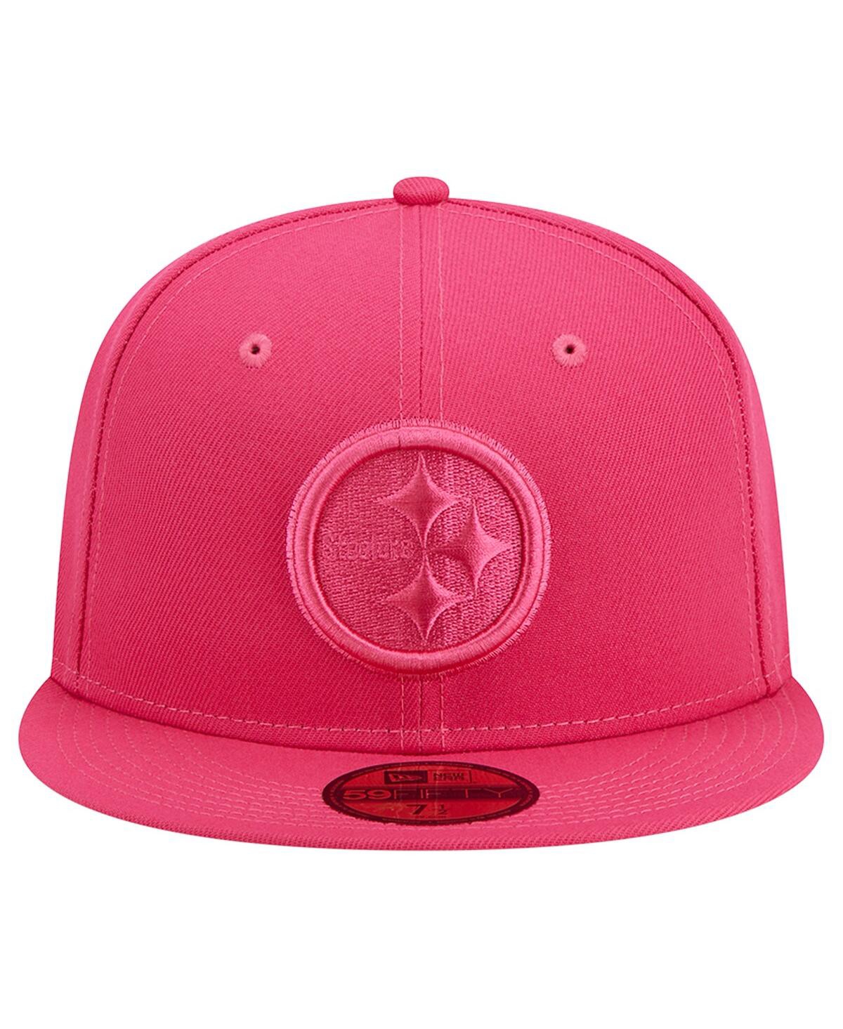 Shop New Era Men's  Pink Pittsburgh Steelers Color Pack 59fifty Fitted Hat