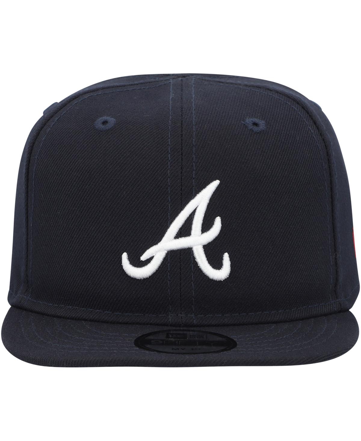New Era Infant Boys And Girls  Navy Atlanta Braves My First 9fifty Adjustable Hat In Navy