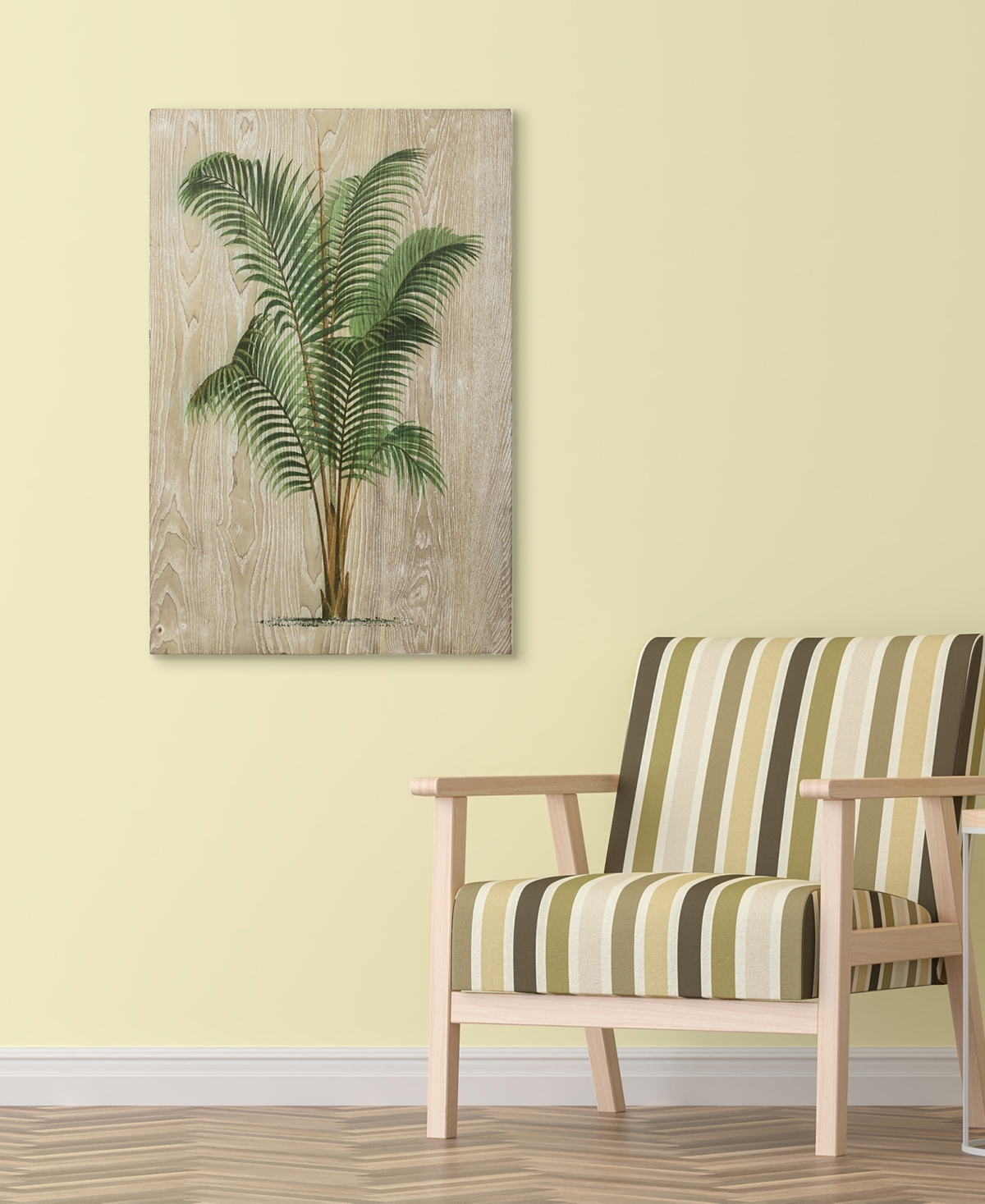 Shop Empire Art Direct "coastal Palm Ii" Fine Giclee Printed Directly On Hand Finished Ash Wood Wall Art, 36" X 24" X 1.5" In Green
