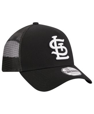 Men's Black St. Louis Cardinals A-Frame 9FORTY Trucker Adjustable Hat