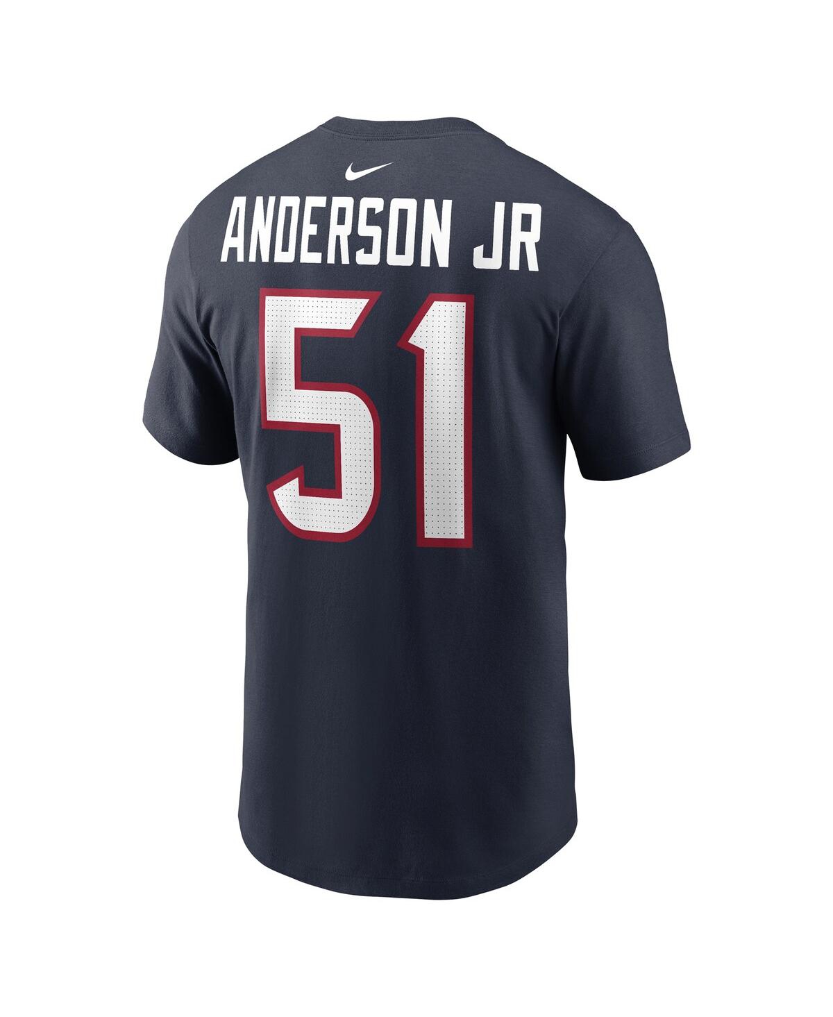 Men's Nike Will Anderson Jr.Houston Texans 2023 Nfl Draft First Round Pick Player Name and Number T-shirt - Navy
