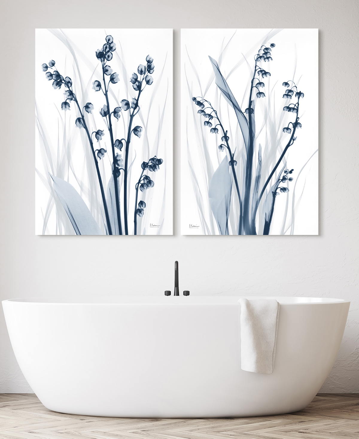 Empire Art Direct Radiant Blues 1 2 Frameless Free Floating Tempered Glass Panel Graphic Wall Art, 48" X 32" X 0.2" Ea In Blue