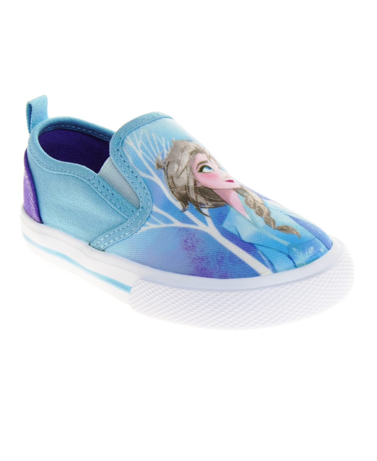 Disney Kids' Little Girls Frozen Slip On Canvas Sneakers In Blue