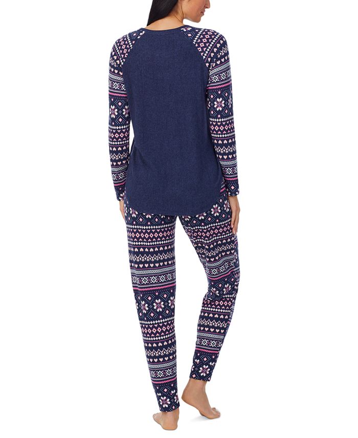 Cuddl Duds Women S Brushed Sweater Knit Long Sleeve Pajama Set Macy S