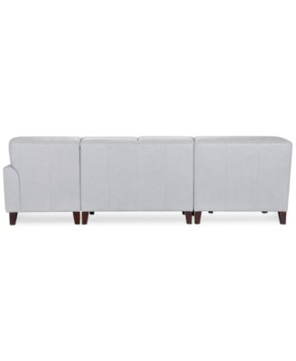 CLOSEOUT! Ashlinn 120" 4-Pc. Pastel Leather Sectional, Created for Macy's