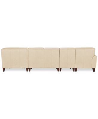 CLOSEOUT! Ashlinn 144" 5-Pc. Pastel Leather Sectional