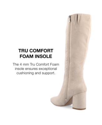 Journee Collection Women's Ameylia Wide Calf Block Heel Knee High Boots