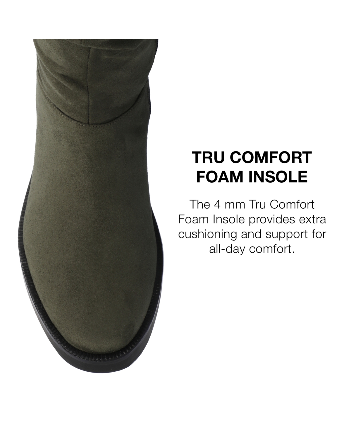 Journee Collection Women's Mirinda Wide Calf Rouched Stretch Knee High Boots