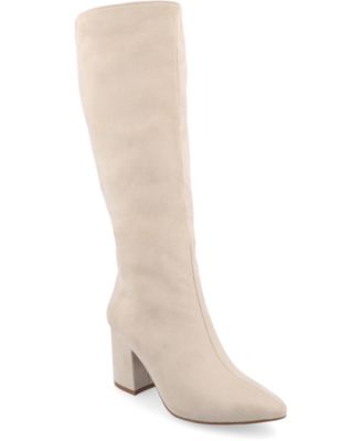 Journee Collection Women's Ameylia Wide Calf Block Heel Knee High Boots