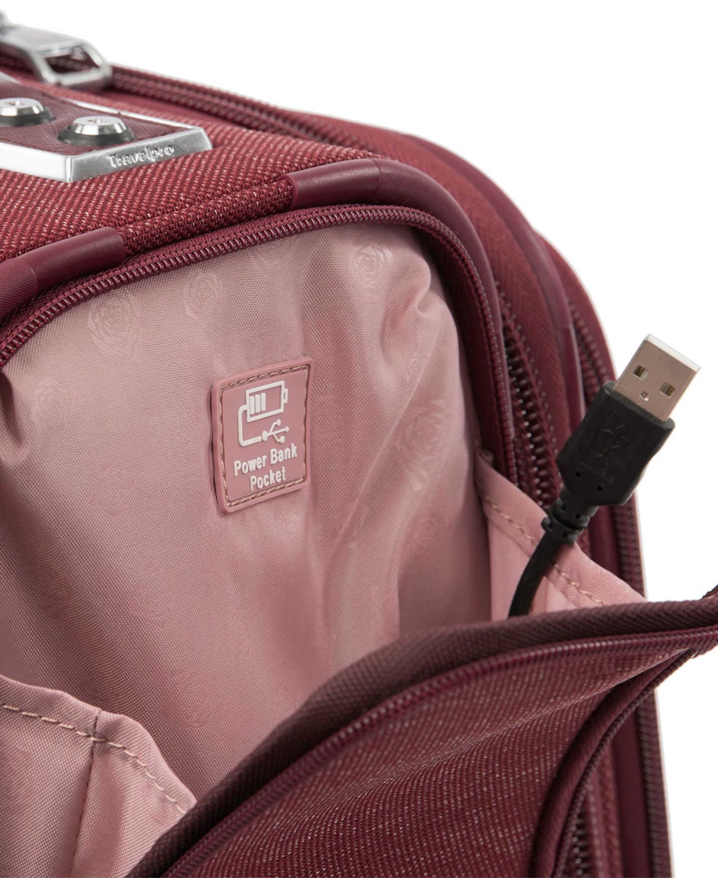 Чемодан Travelpro Platinum Elite 21" Carry-on Spinner, цвет: Бордо — фото 10